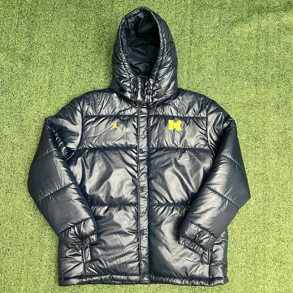 Nike Jordan Jumpman University of Michigan Wolverines Hooded Puffer Coat XL